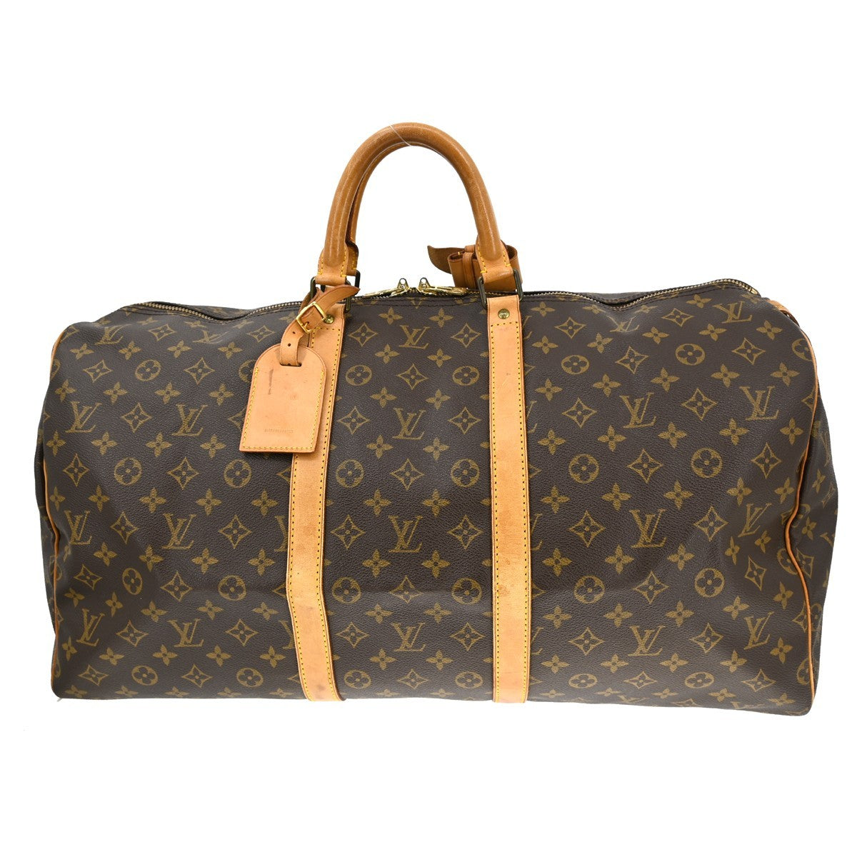 Louis Vuitton Keepall Bag Monogram Canvas Brown Canvas Travel Bag Bag (Authentic Pre-Loved)