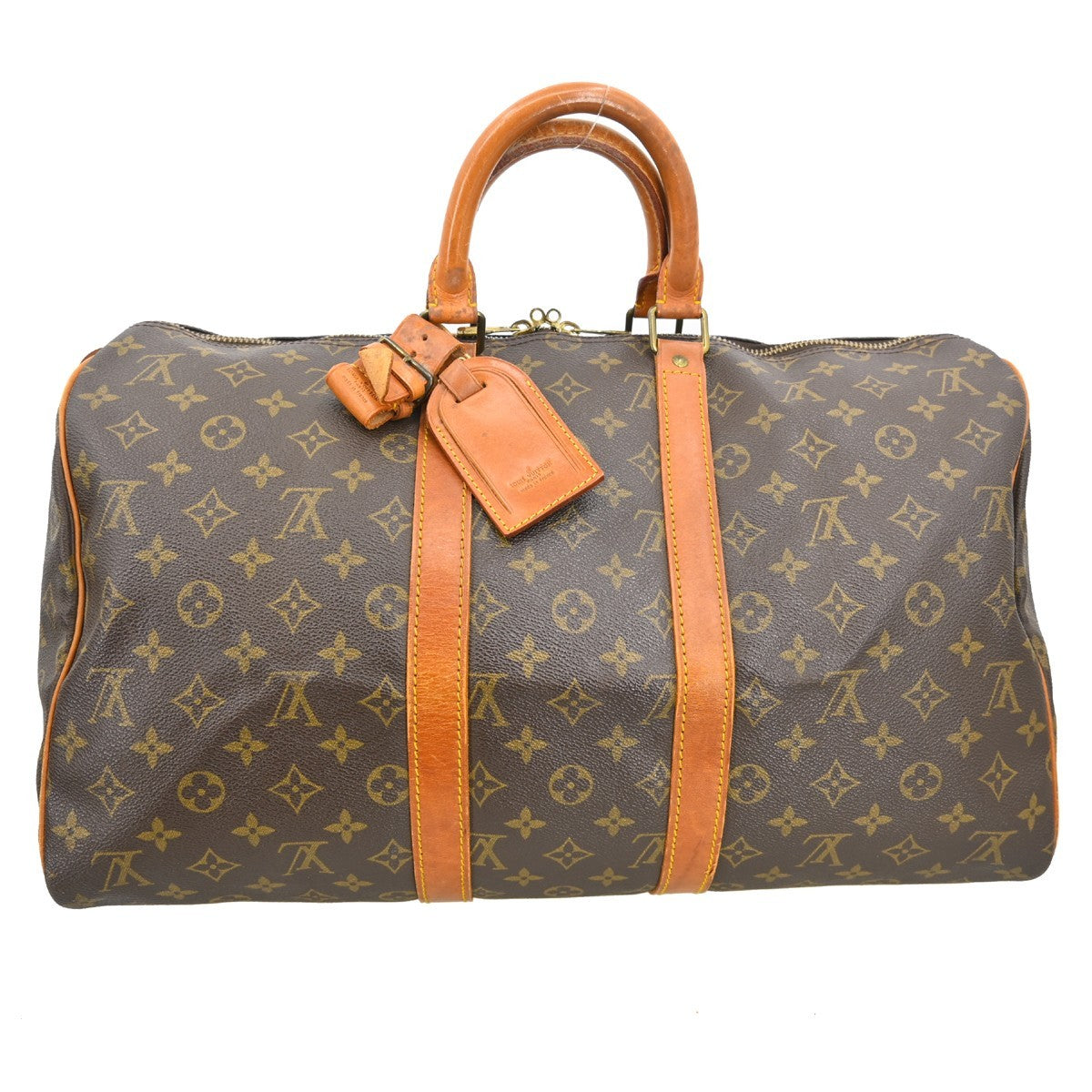 Louis Vuitton Keepall Bag Monogram Canvas Brown Canvas Travel Bag Bag (Pre-Loved)