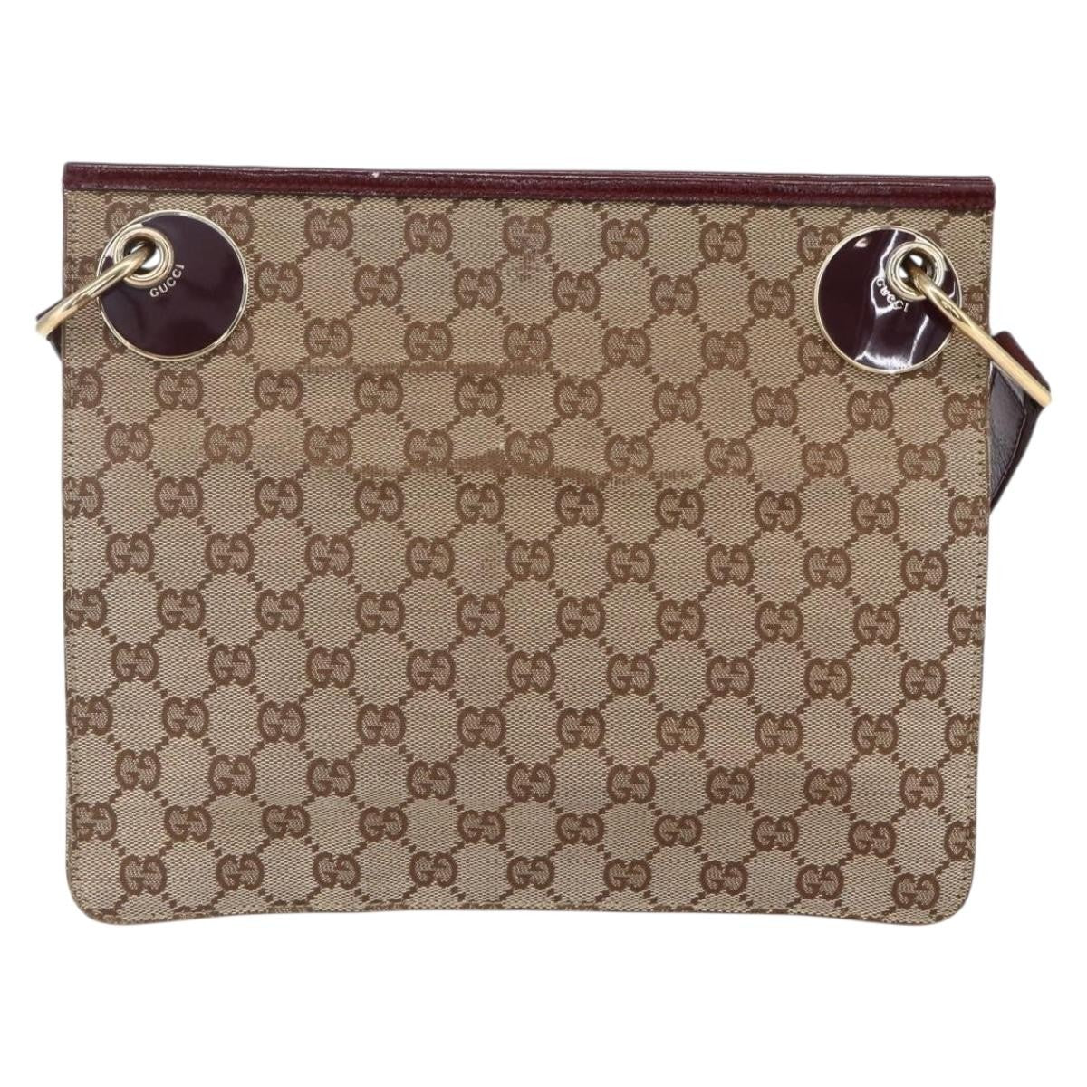 Gucci Eclipse Messenger Gg Canvas Beige Canvas Shoulder Bag Bag (Authentic Pre-Loved)