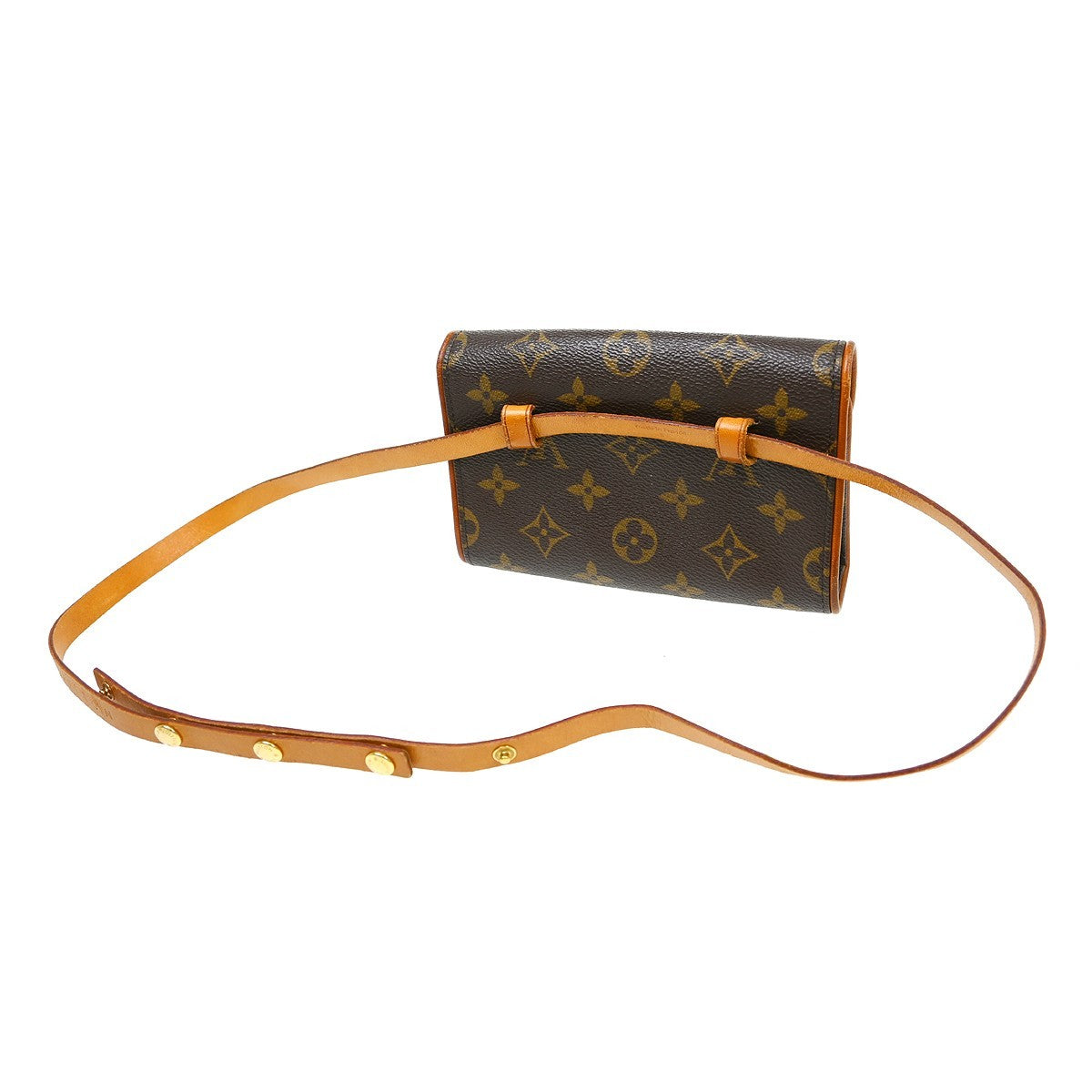 Louis Vuitton Florentine Waist Bag Monogram Canvas Brown Canvas Clutche & Pouche Bag (Authentic Pre-Loved)