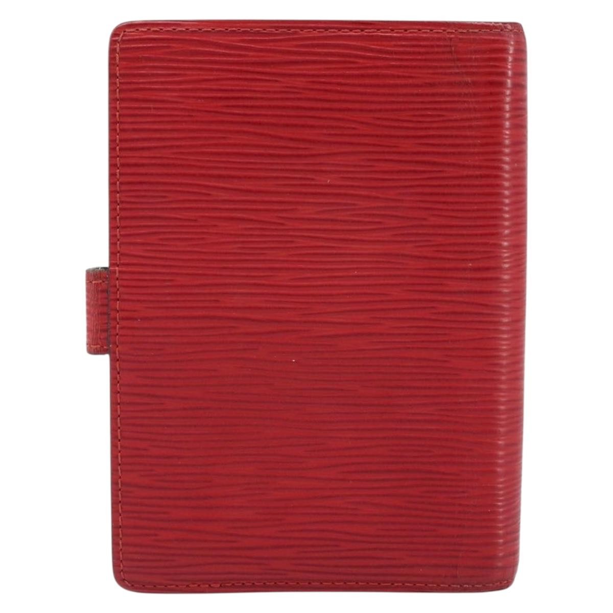 Louis Vuitton Agenda Cover Epi Leather Red Leather Wallets Accessory (Authentic Pre-Loved)