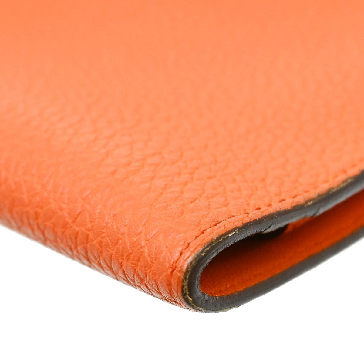 Hermes Dogon Duo Combined Wallet Leather Orange Leather Wallets Accessory (Pre-Loved)
