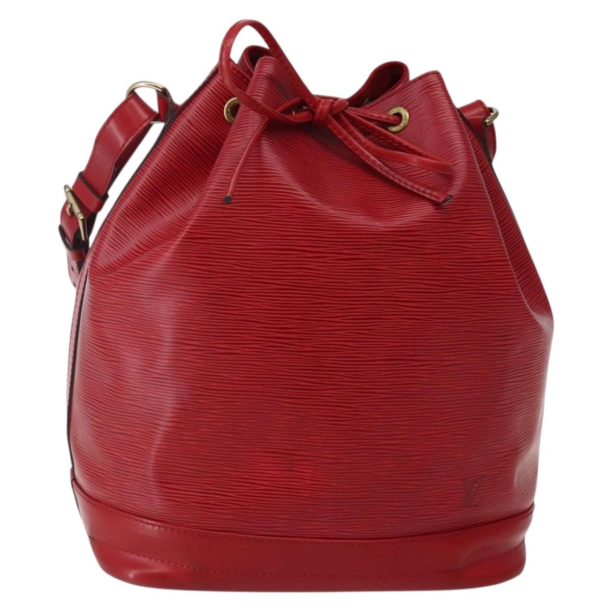 Louis Vuitton Noe Shoulder Bag Leather Red Leather Shoulder Bag Bag (Authentic Pre-Loved)