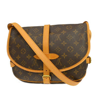 Louis Vuitton Louis Vuitton Saumur Handbag Monogram Canvas Brown Canvas Shoulder Bag Bag (Pre-Loved)