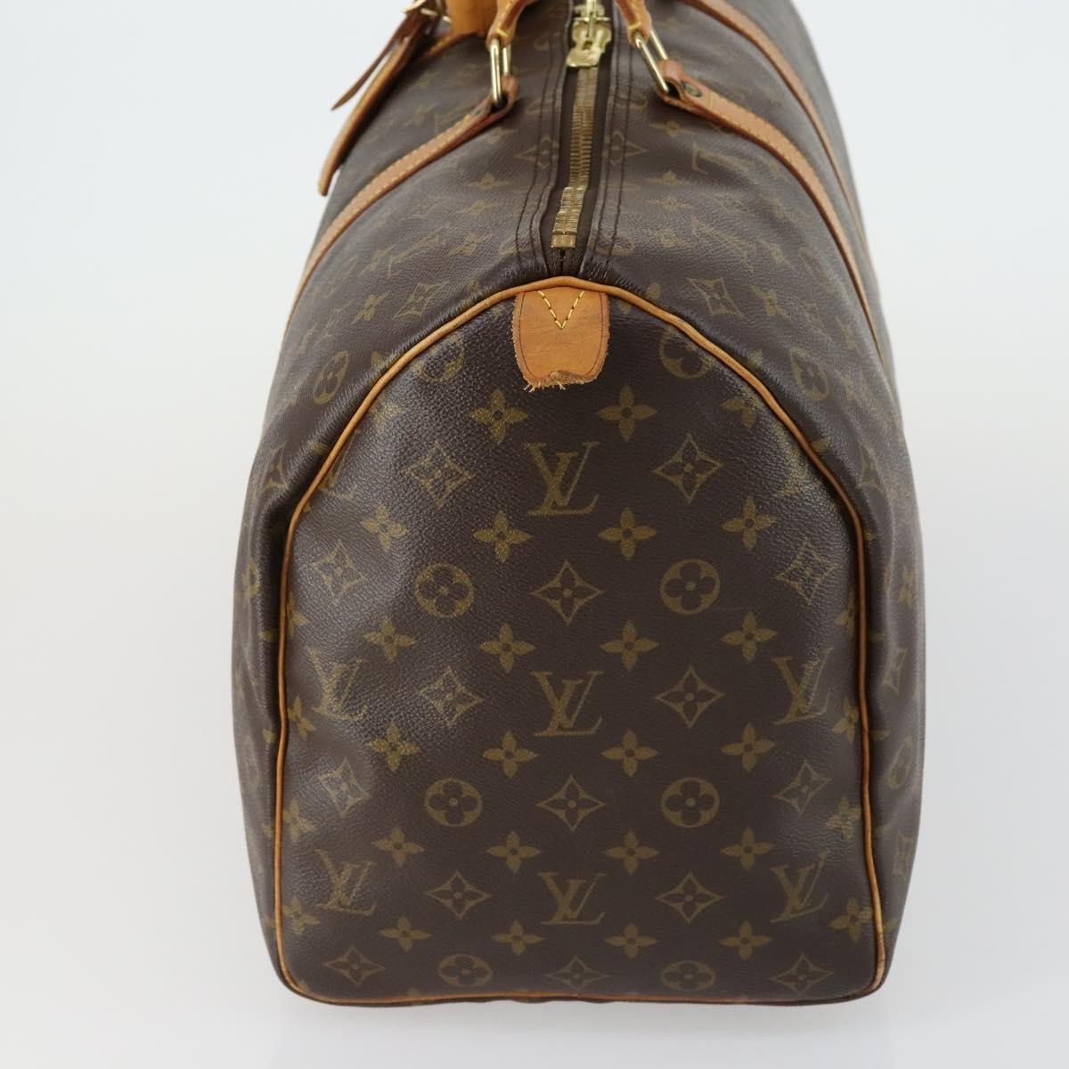 Louis Vuitton Keepall Bag Monogram Canvas Brown Canvas Travel Bag Bag (Pre-Loved)