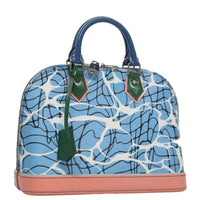 Louis Vuitton Alma Handbag Limited Edition Print Epi Leather Blue Leather Handbag (Authentic Pre-Loved)