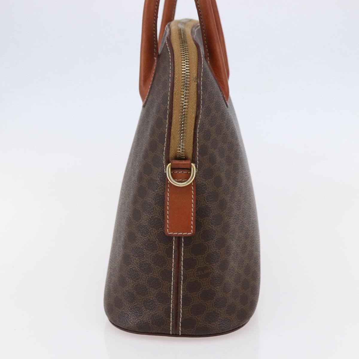 Celine Vintage Macadam Handbag Canvas Brown Canvas Handbag (Authentic Pre-Loved)