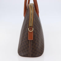 Celine Vintage Macadam Handbag Canvas Brown Canvas Handbag (Authentic Pre-Loved)