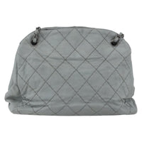 Chanel Just Mademoiselle Bag Quilted Leather Gray Leather Shoulder Bag Bag (Authentic Pre-Loved)