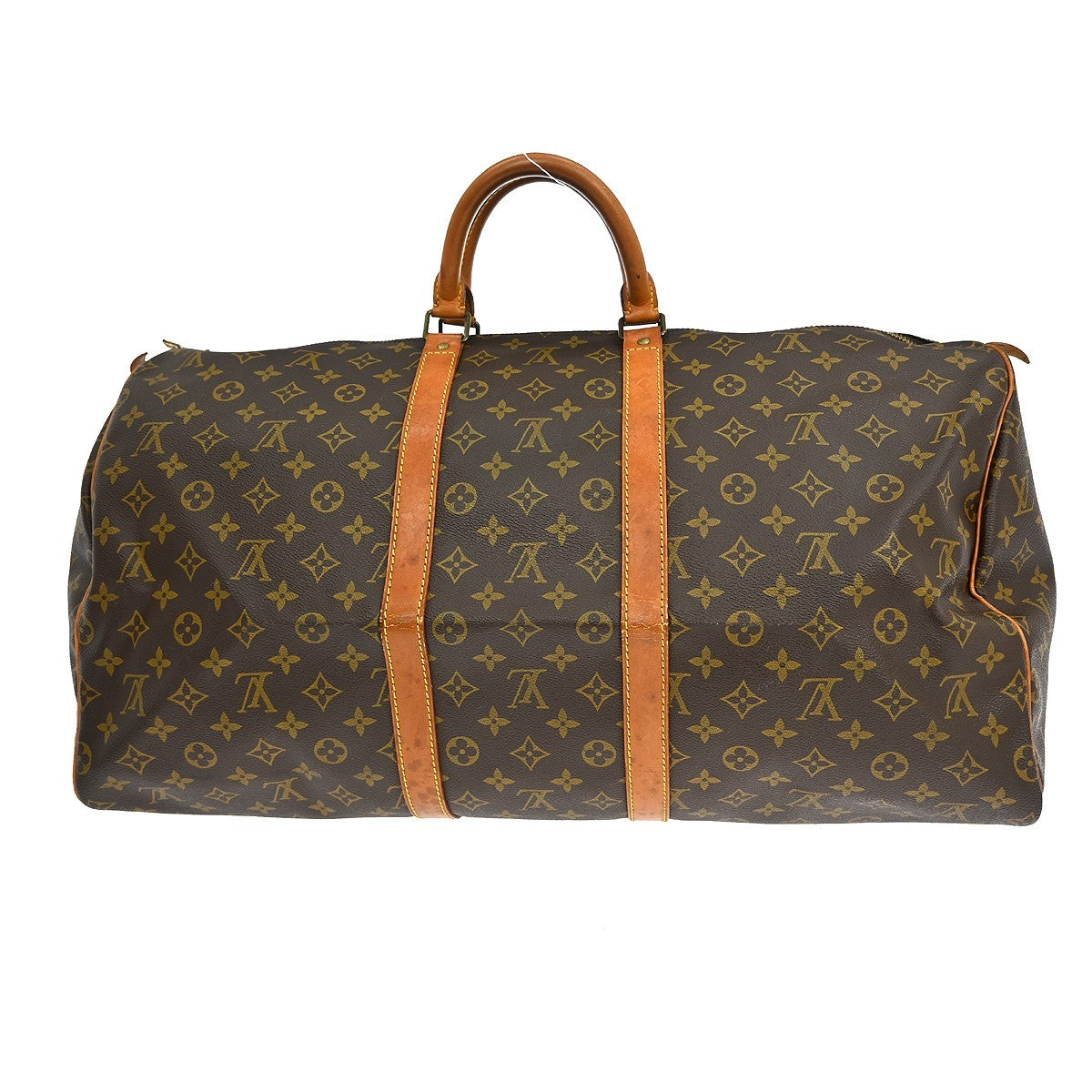 Louis Vuitton Keepall Bag Monogram Canvas Brown Canvas Travel Bag Bag (Authentic Pre-Loved)