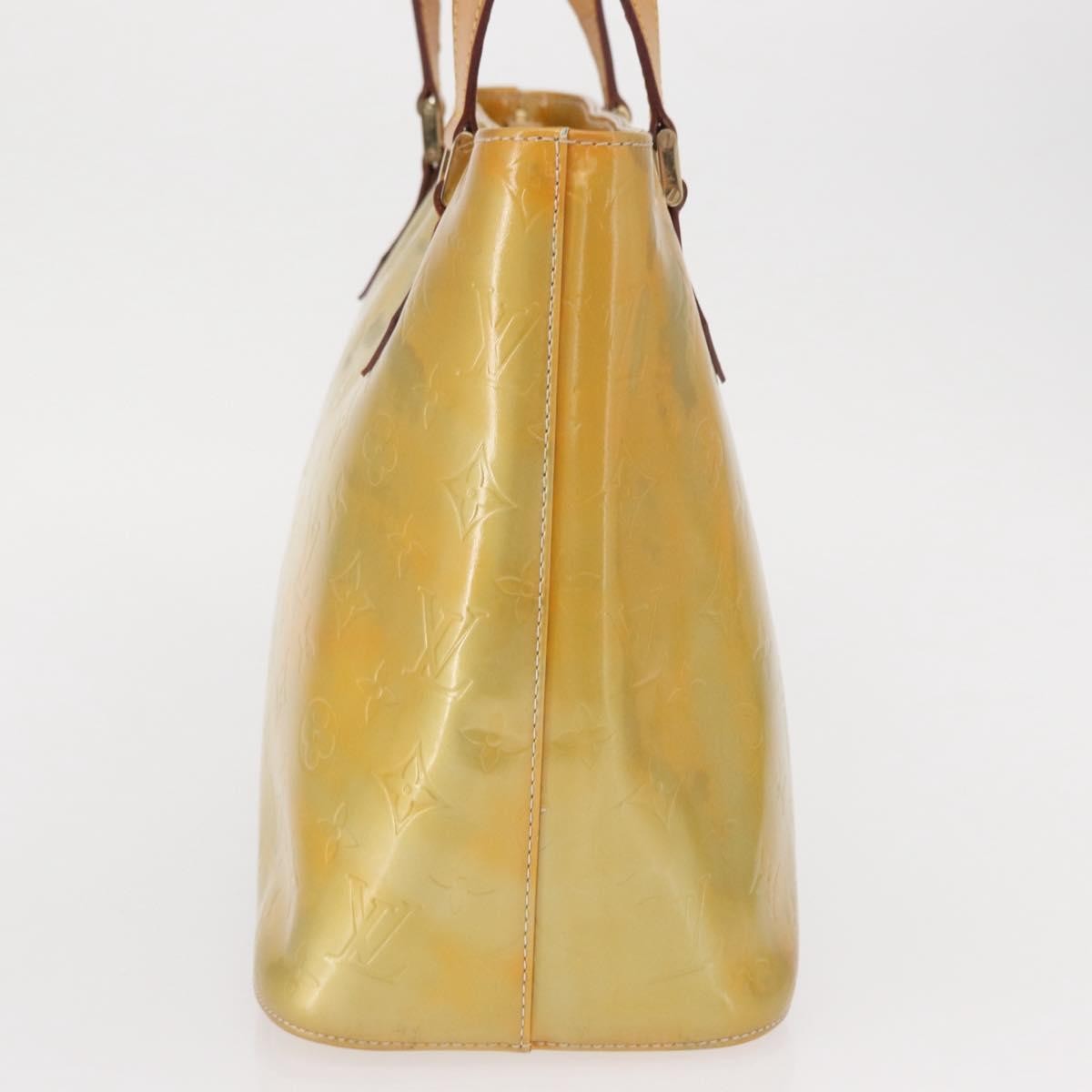 Louis Vuitton Houston Handbag Monogram Vernis Yellow Patent_Leather Tote Bag Bag (Pre-Loved)