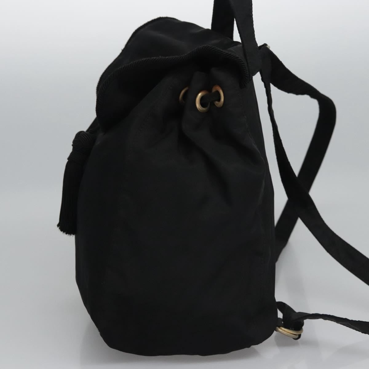 Prada Drawstring Backpack Prada Flap Drawstring Backpack Tessuto Black Nylon Backpack Bag (Authe ...
