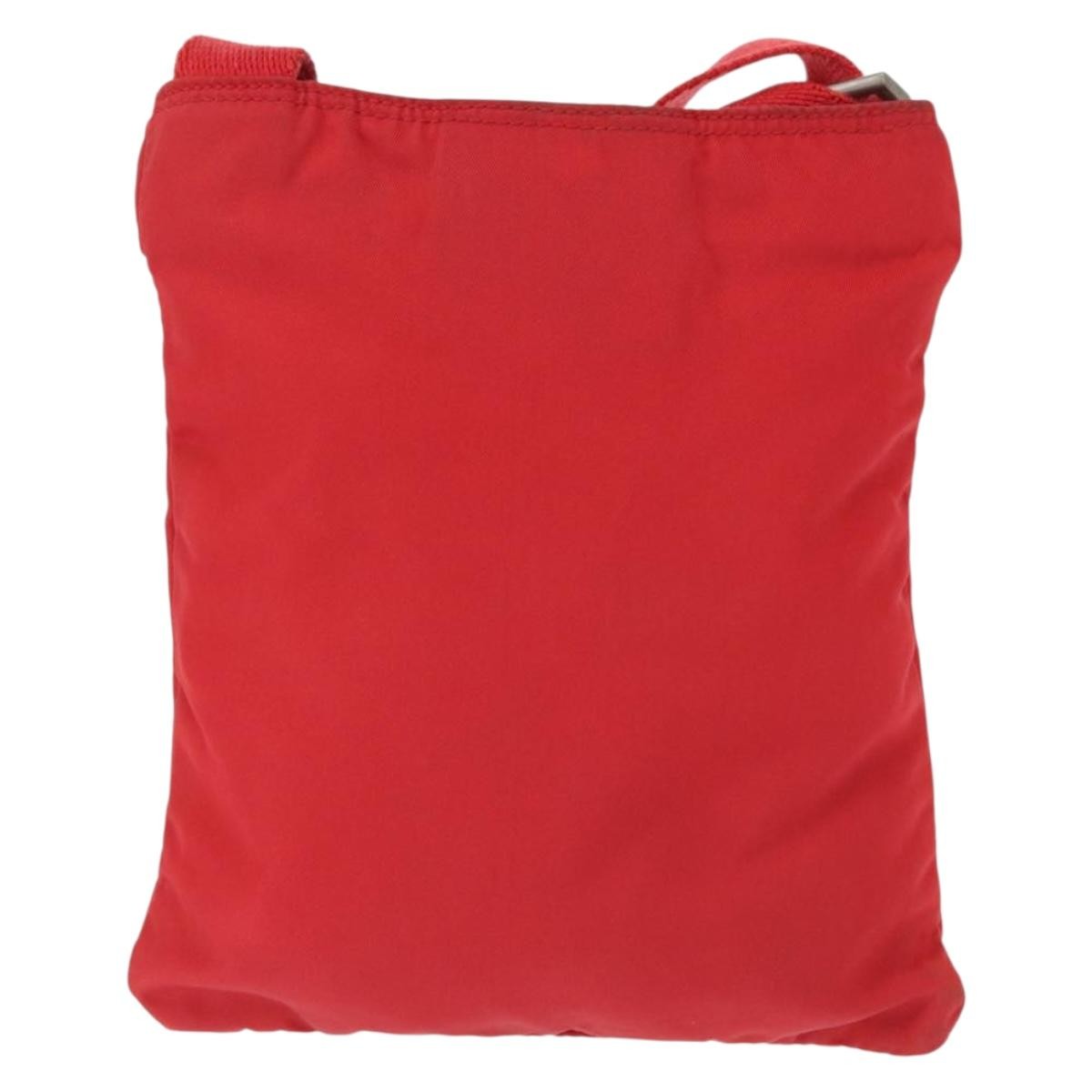Prada Flat Messenger Bag Tessuto Red Nylon Shoulder Bag Bag (Pre-Loved)