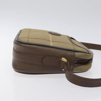 Burberry Nova Check Shoulder Bag Canvas And Leather Beige Canvas Shoulder Bag Bag (Authentic Pre-Loved)
