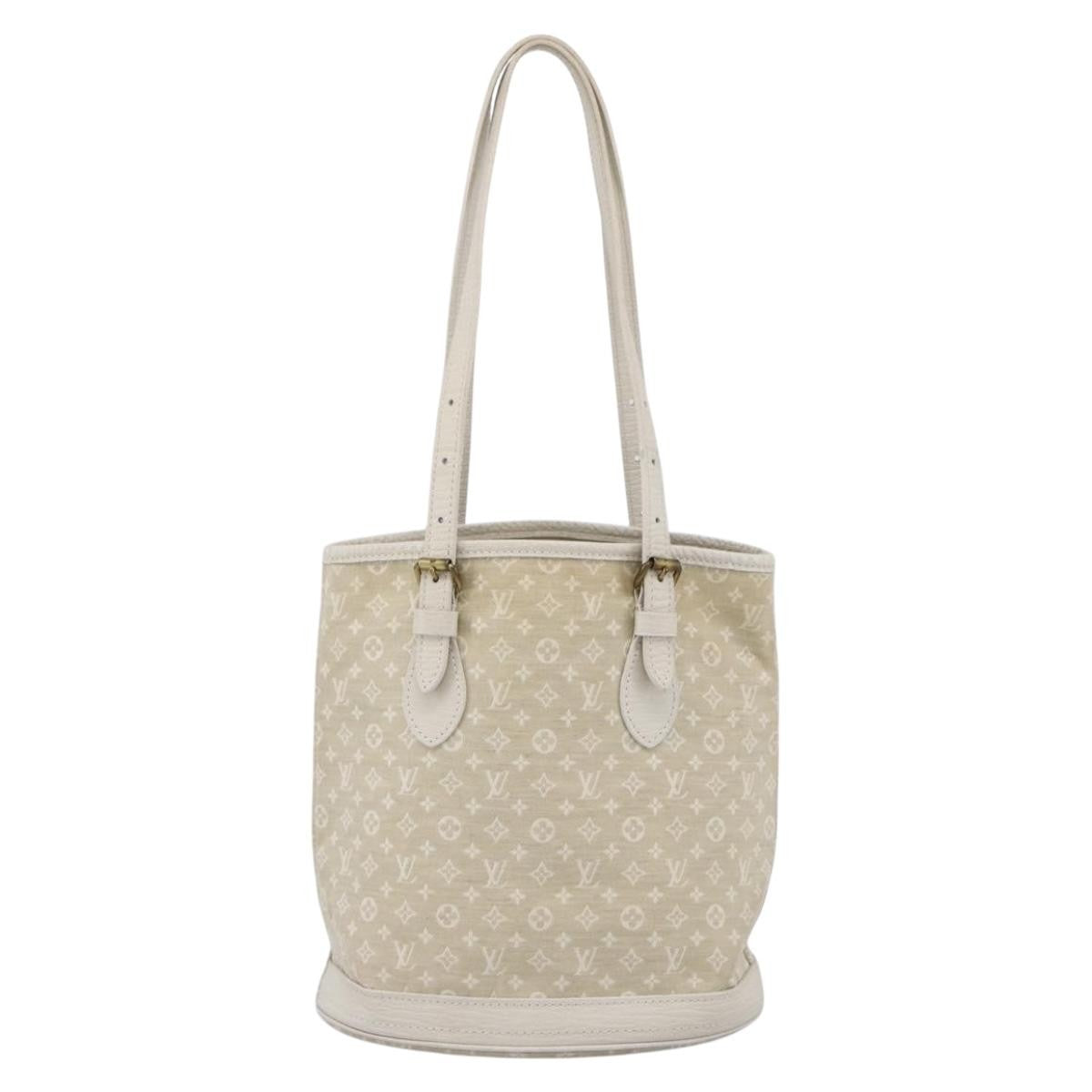 Louis Vuitton Petit Bucket Bag Mini Lin Beige Canvas Shoulder Bag Bag (Pre-Loved)