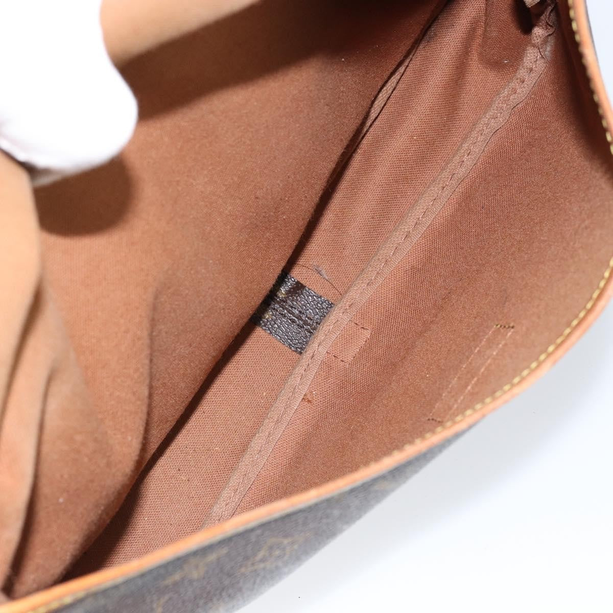 Louis Vuitton Saumur Handbag Monogram Canvas Brown Canvas Shoulder Bag Bag (Pre-Loved)