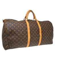 Louis Vuitton Keepall Bag Monogram Canvas Brown Canvas Travel Bag Bag (Authentic Pre-Loved)
