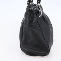 Salvatore Ferragamo Gancini Tote Leather Black Leather Tote Bag Bag (Pre-Loved)