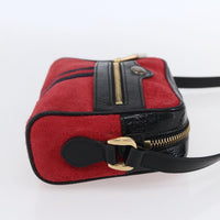 Gucci Ophidia Shoulder Bag Suede Red Suede Shoulder Bag Bag (Authentic Pre-Loved)
