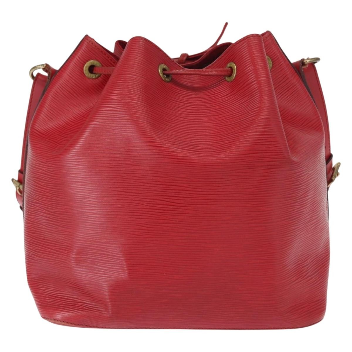Louis Vuitton Petit Noe Handbag Epi Leather Red Leather Shoulder Bag Bag (Authentic Pre-Loved)