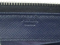 Prada Saffiano Wallet Leather Navy Leather Wallets Accessory (Pre-Loved)
