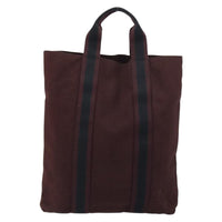 Hermes Fourre-Tout Herline Fourre-Tout Herline Burgundy Canvas Tote Bag Bag (Authentic Pre-Loved)