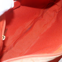 Salvatore Ferragamo Gancini Shoulder Bag Canvas Orange Canvas Shoulder Bag Bag (Pre-Loved)