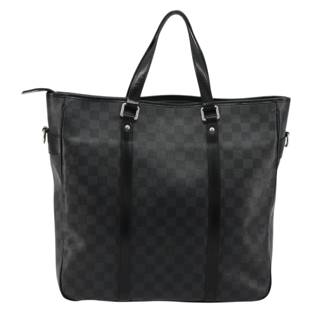Louis Vuitton Tadao Handbag Damier Graphite Gray Canvas Tote Bag Bag (Authentic Pre-Loved)