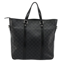 Louis Vuitton Tadao Handbag Damier Graphite Gray Canvas Tote Bag Bag (Authentic Pre-Loved)