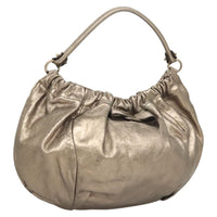 Salvatore Ferragamo Vala Shoulder Bag Leather Gold Leather Shoulder Bag Bag (Authentic Pre-Loved)