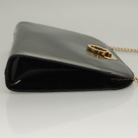 Salvatore Ferragamo Gancini Shoulder Bag Patent Leather Black Patent_Leather Shoulder Bag Bag (Pre-Loved)