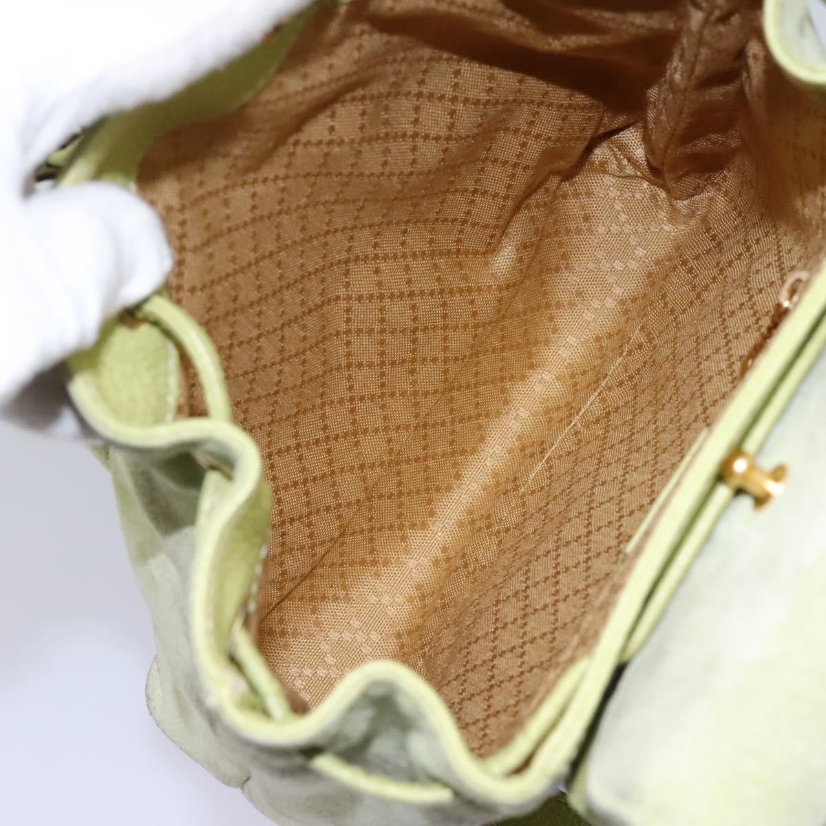 Gucci Gucci Bamboo Backpack Daim Green Suede Backpack Bag (Authentic Pre-Loved)