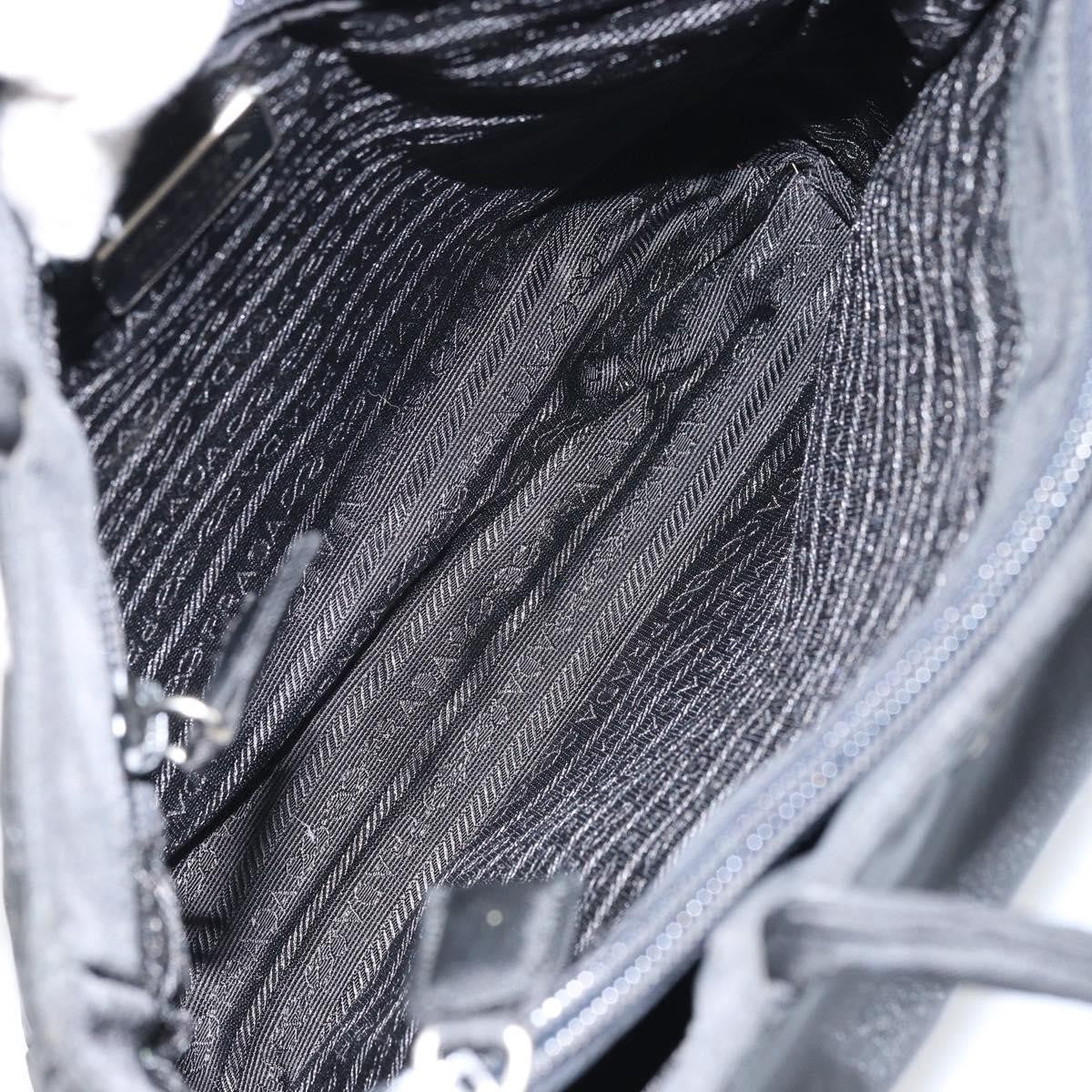 Prada Vintage Tote Nylon Black Nylon Tote Bag Bag (Authentic Pre-Loved)