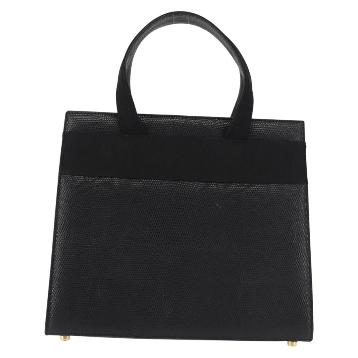 Salvatore Ferragamo Convertible Vara Bow Tote Leather Black Leather Bag (Authentic Pre-Loved)