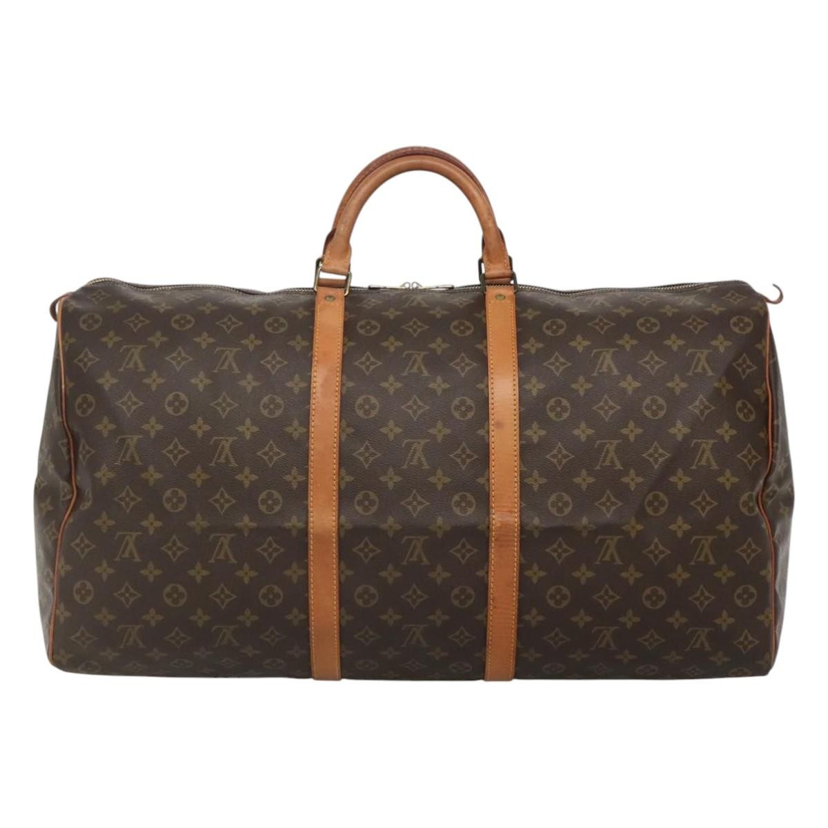 Louis Vuitton Keepall Bag Monogram Canvas Brown Canvas Travel Bag Bag (Pre-Loved)