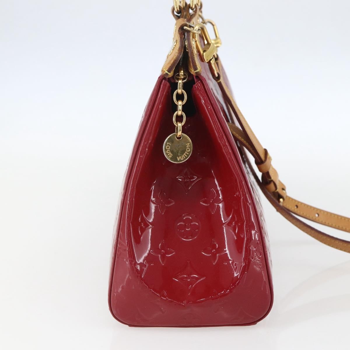 Louis Vuitton Brea Handbag Monogram Vernis Red Patent_Leather Handbag (Authentic Pre-Loved)