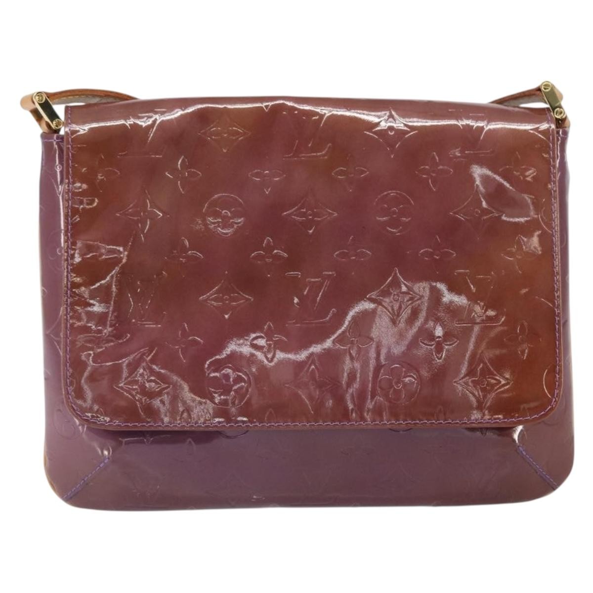 Louis Vuitton Thompson Street Handbag Monogram Vernis Purple Patent_Leather Shoulder Bag Bag (Authentic Pre-Loved)