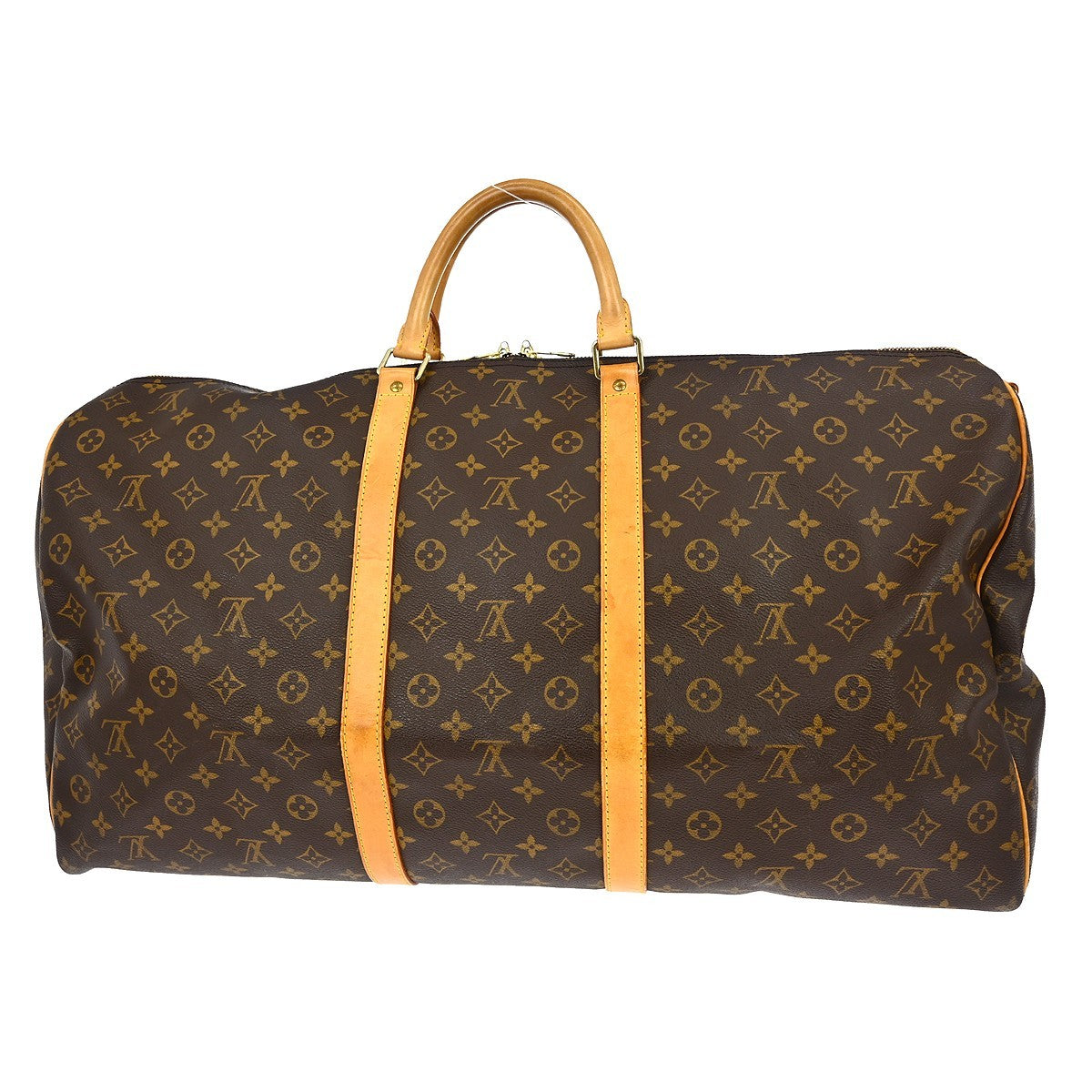 Louis Vuitton Keepall Bandouliere Bag Monogram Canvas Brown Canvas Travel Bag Bag (Pre-Loved)