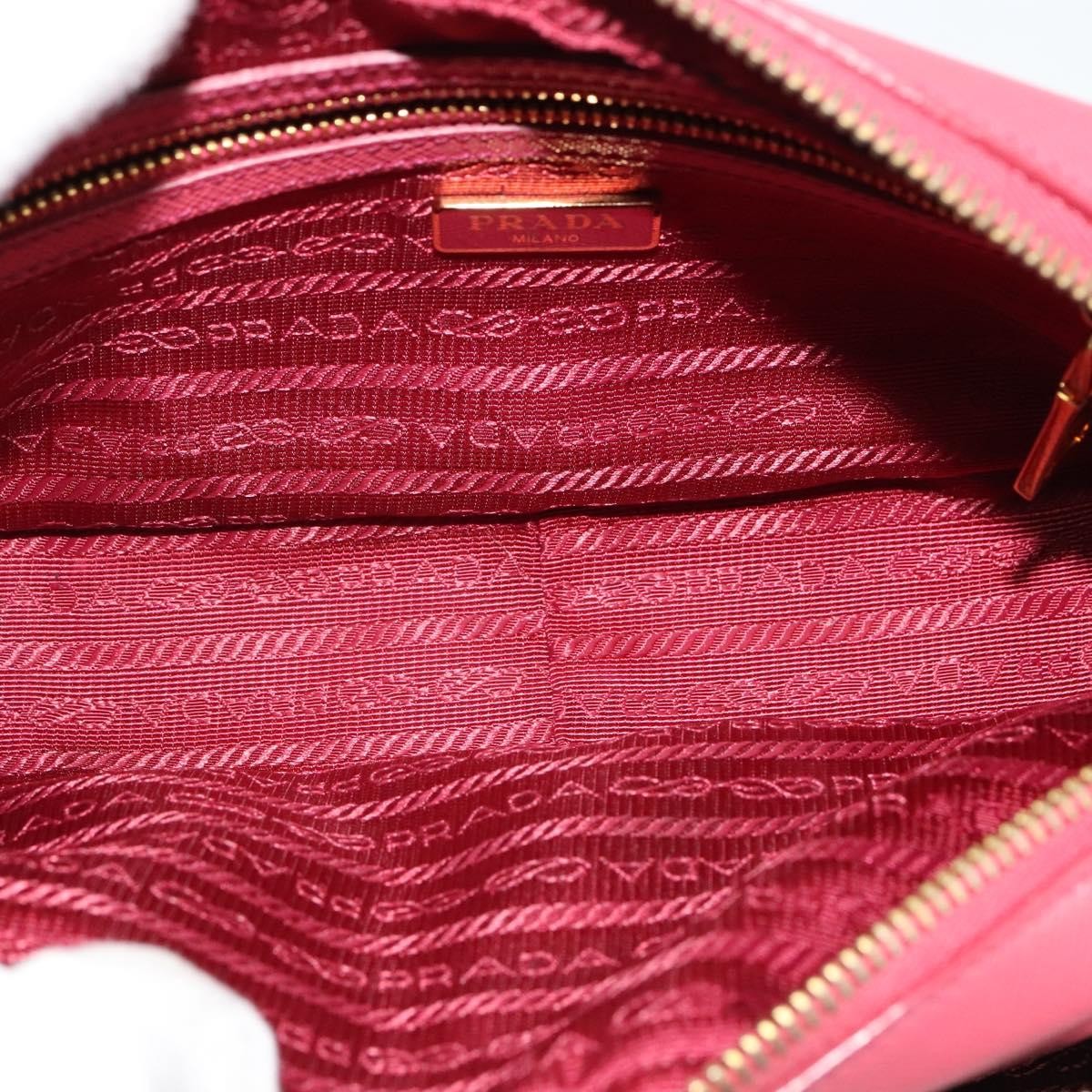 Prada Front Pocket Crossbody Bag Saffiano Leather Pink Leather Shoulder Bag Bag (Authentic Pre-Loved)