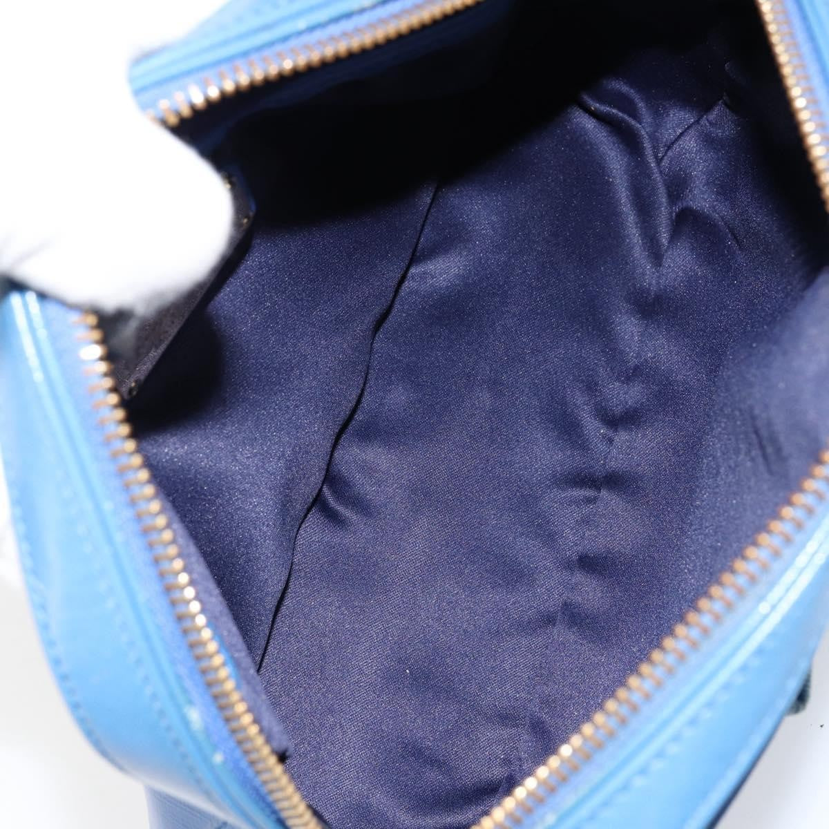 Salvatore Ferragamo Vala Chain Shoulder Bag Leather Blue Leather Shoulder Bag Bag (Authentic Pre-Loved)