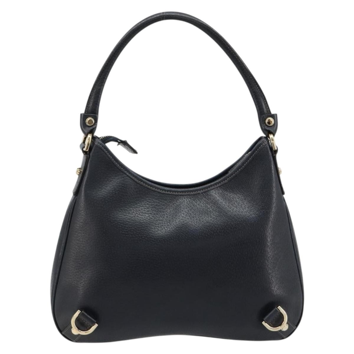 Gucci Gucci Abbey D-Ring Hobo Leather Navy Leather Handbag (Authentic Pre-Loved)