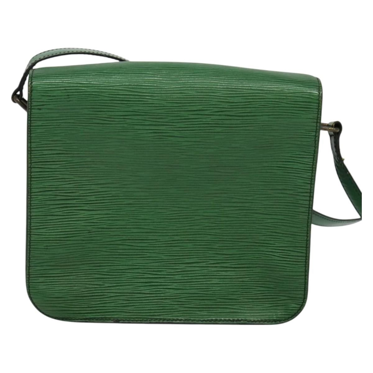 Louis Vuitton Cartouchiere Handbag Epi Leather Green Leather Shoulder Bag Bag (Pre-Loved)