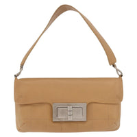 Chanel Giant Mademoiselle Lock Shoulder Bag Quilted Leather Beige Leather Shoulder Bag Bag (Authentic Pre-Loved)
