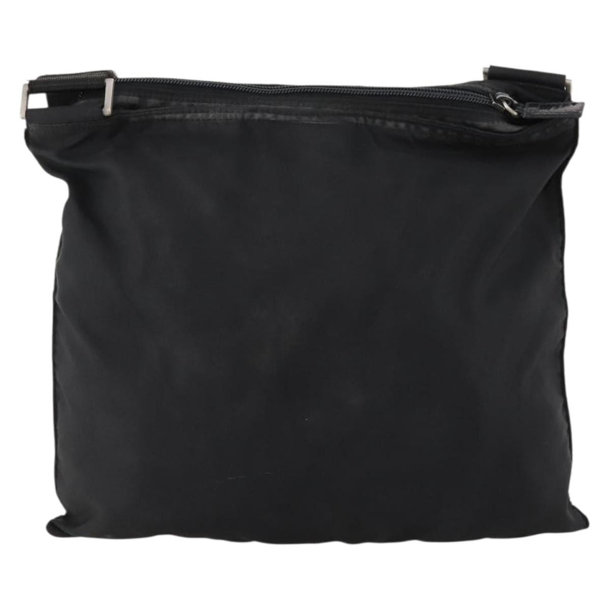 Prada Flat Messenger Bag Tessuto Black Nylon Shoulder Bag Bag (Authentic Pre-Loved)