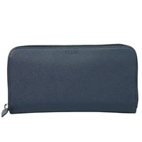 Prada Saffiano Wallet Leather Navy Leather Wallets Accessory (Pre-Loved)