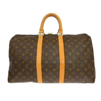 Louis Vuitton Keepall Bag Monogram Canvas Brown Canvas Travel Bag Bag (Pre-Loved)