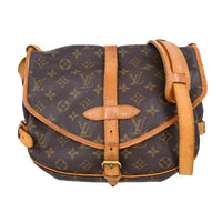 Louis Vuitton Louis Vuitton Saumur Handbag Monogram Canvas Brown Canvas Shoulder Bag Bag (Pre-Loved)
