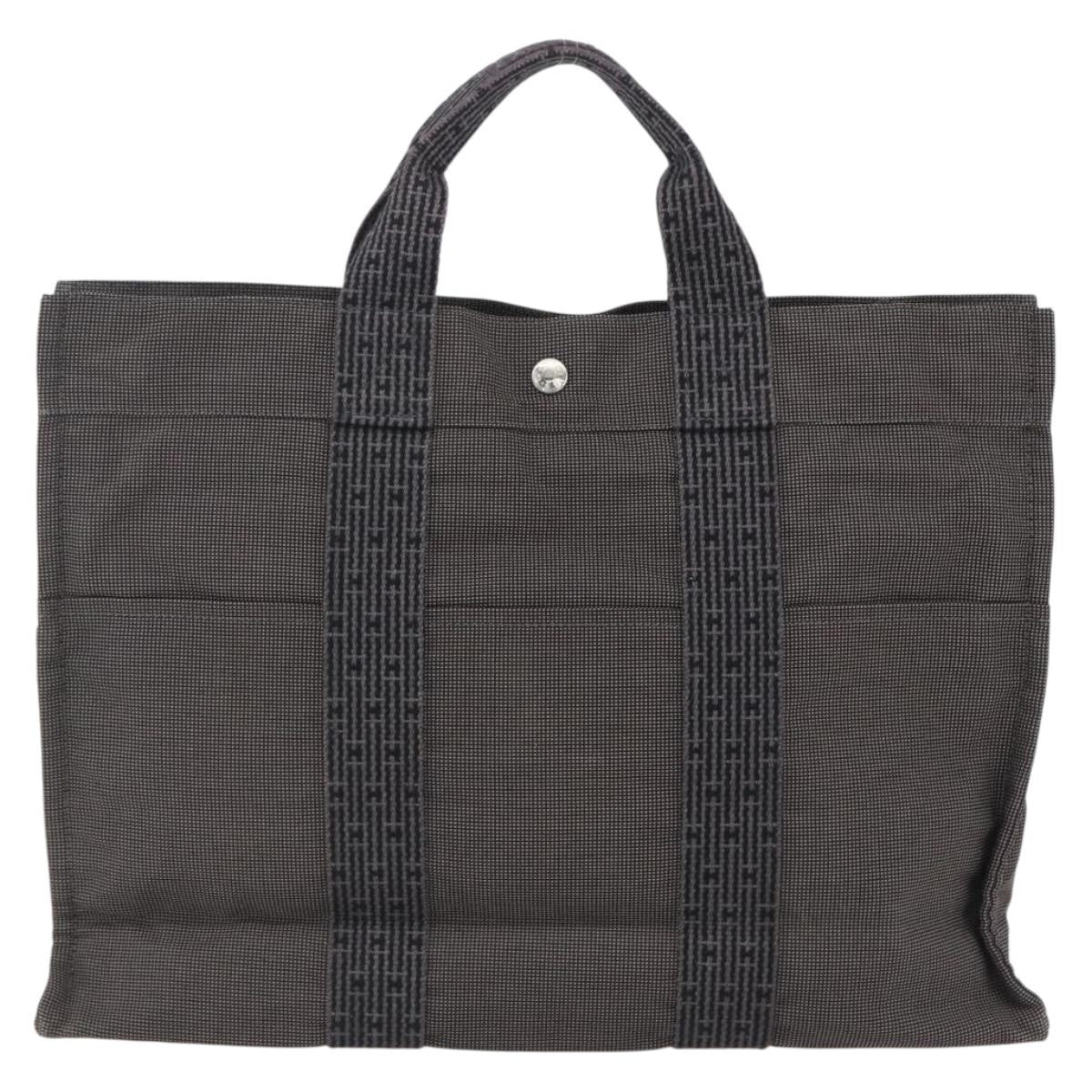 Hermes Fourre-Tout Herline Canvas Gray Canvas Tote Bag Bag (Authentic Pre-Loved)
