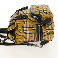 Burberry Graffiti Rucksack Backpack Vintage Check Canvas Beige Canvas Backpack Bag (Authentic Pre-Loved)