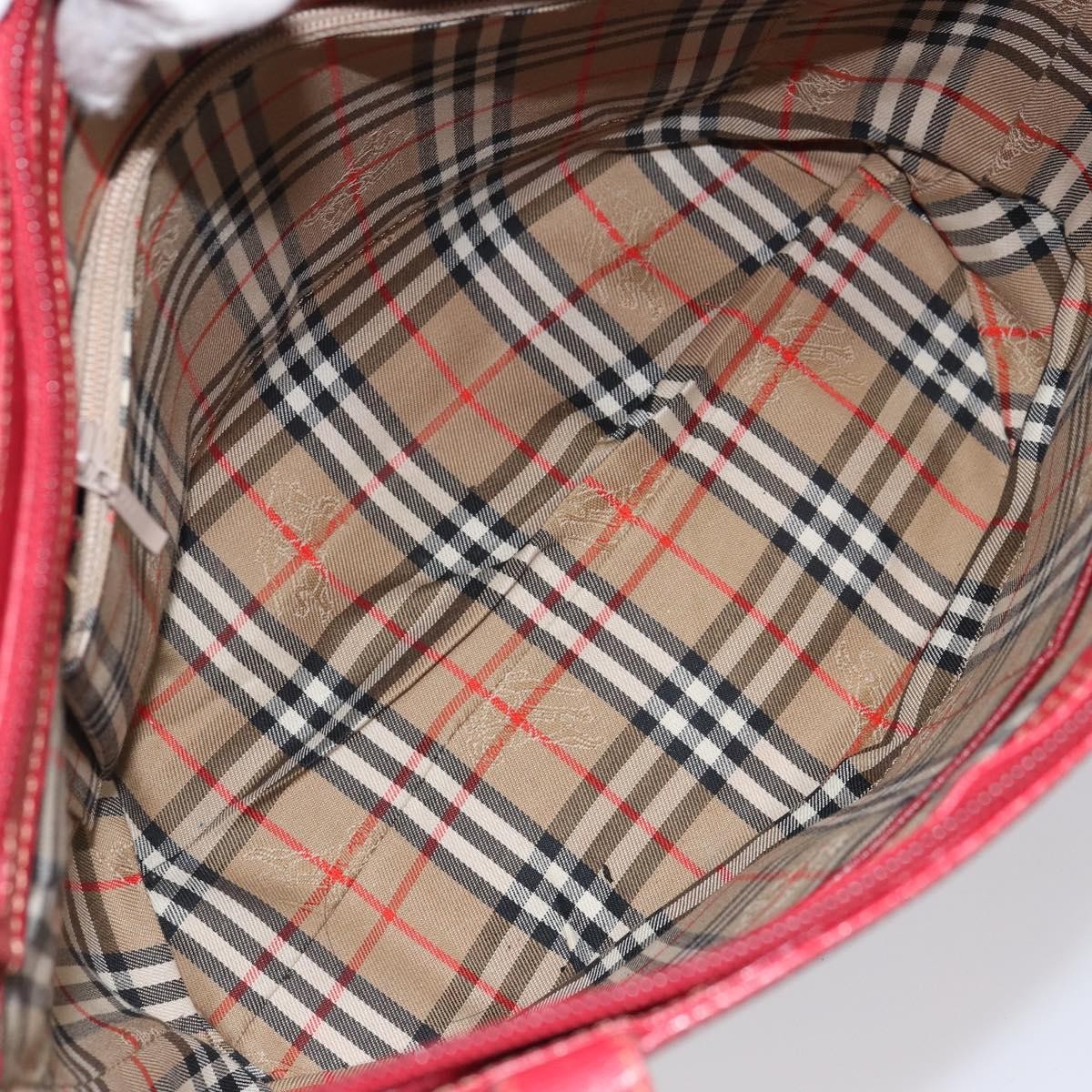 Burberry Vintage Tote Bag Leather Red Leather Tote Bag Bag (Authentic Pre-Loved)